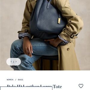 Polo ID leather large tote